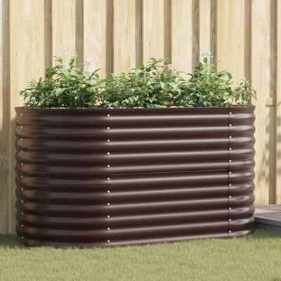 Verhoogde plantenbak Bruin 160 x 80 x 81 cm Staal