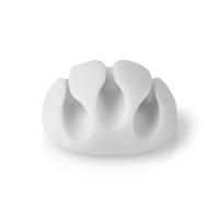 Kabelmanagement | Kabelclip | Vergrendeld | 4 Stuks | Maximale kabeldikte: 5 mm | TPE | Wit - thumbnail