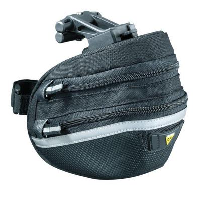 TOPEAK zadeltas wp ii m, zwart, waterafstotend, polyester, adapter, 1,25l, quickclick, reflecterend, 152g