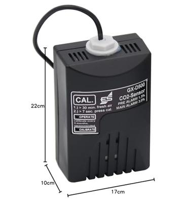 Schabus GX-D500 Kooldioxidemelder Met externe sensor werkt op het lichtnet Detectie van Kooldioxide