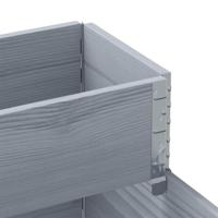 Verhoogde plantenbak 3-laags 120x80 cm massief grenenhout grijs - thumbnail