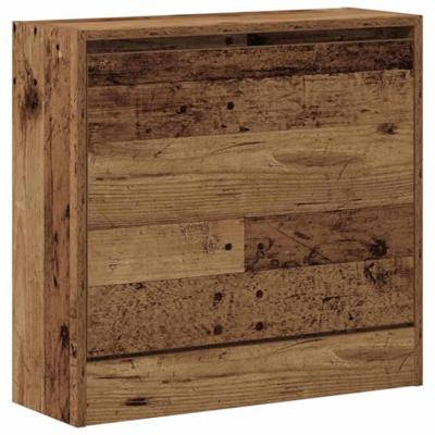 VidaXL Schoenenkast met plank oudhout 60 x 21 x 57 cm bewerkt hout