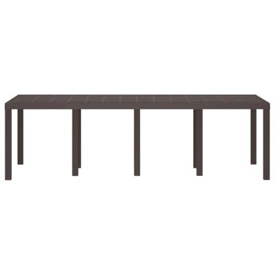 Tuin Tafel Bruin 250x100x73 cm Poly Rattan
