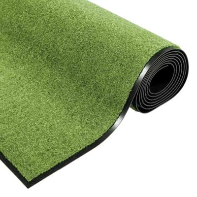 Deurmat Groen en Zwart 120 x 300 cm Polyamide en PVC