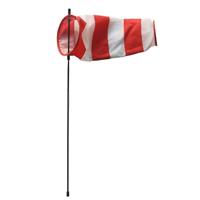 Rhombus Windsok 13x35 cm Rood/Wit - thumbnail