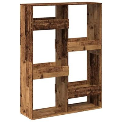 Boekenkast 100x33x135 cm bewerkt hout oud houtkleurig