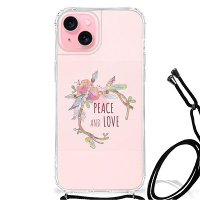 iPhone 15 Plus Stevig | Bumper Hoesje | Boho Text iPhone 15 Plus Stevig | Bumper Hoesje | Boho Text