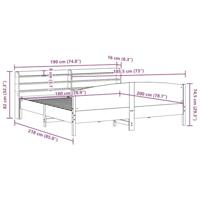 Bedframe zonder matras massief grenenhout 180x200 cm - thumbnail
