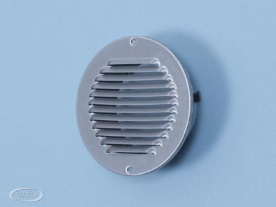 Rond Schoepenrooster Met Aansluitbus Ø 150mm - Geborsteld Rvs