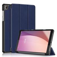 Lunso - Lenovo Tab M8 Gen 4 (8 inch) - Tri-Fold Bookcase hoes - Donkerblauw - thumbnail