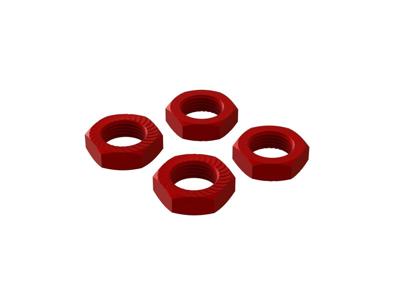 Arrma - Aluminium Wheel Nut 17mm Red 4PCS (AR310906)