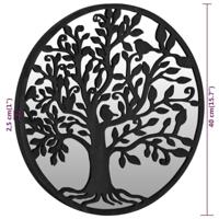 VidaXL Spiegel rond 40x2,5 cm ijzer zwart - thumbnail
