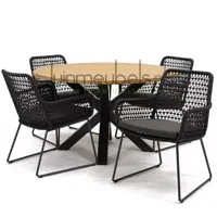 Tuinset Athena Dining met Spectral Tafel Rond 130 - thumbnail