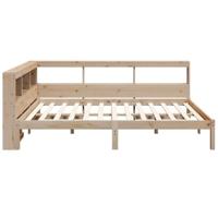 Bed met boekenkast zonder matras massief grenenhout 120x190 cm - thumbnail