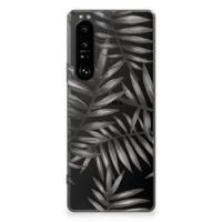 Sony Xperia 1 III | TPU Case | Leaves Grey - thumbnail