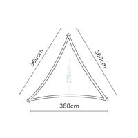 Platinum | Coolfit Schaduwdoek Driehoek 360 x 360 x 360 cm | Antraciet - thumbnail