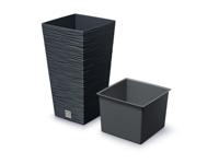 Prosperplast Bloempot Furu Square (Antraciet, 395x395x755) - thumbnail