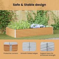 Verhoogde plantenbak 290 x 100 x 36 cm Gegalvaniseerd staal - thumbnail