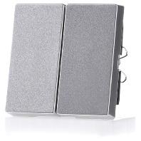Merten 433560 Wisselschakelaar Afdekking System M Aluminium 1 stuk(s) - thumbnail