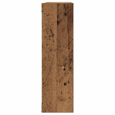 Wandschap 75x16x55 cm bewerkt hout oud houtkleurig Wandschap 75x16x55 cm bewerkt hout oud houtkleurig