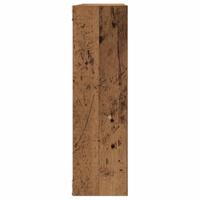 Wandschap 75x16x55 cm bewerkt hout oud houtkleurig - thumbnail