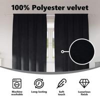 VidaXL Verduisterende gordijnen 2 pcs zwart 140 x 245 cm fluweel - thumbnail