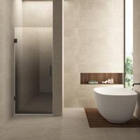 Nisdeur Links Wiesbaden Less 80x200 cm 8 mm Nano Spiegelrook- Naar Helder Glas Gunmetal - thumbnail