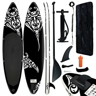 VidaXL Stand up paddleboardset opblaasbaar 366x76x15 cm zwart