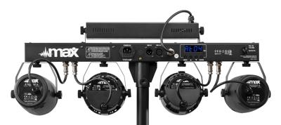 Max PartyBar 10 Discostroboscoop Zwart Geschikt voor gebruik binnen