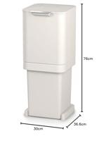 Joseph Joseph - Intelligent Waste Afvalemmer Totem Pop 40 liter - Ston - thumbnail