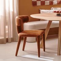 WOOOD Eetkamerstoel 'Permit' Geweven, kleur Cinnamon - thumbnail