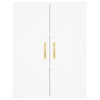 Hangkasten 2 st bewerkt hout wit - thumbnail