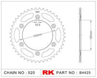 RK Chain wheel 520 45z steel silver - thumbnail