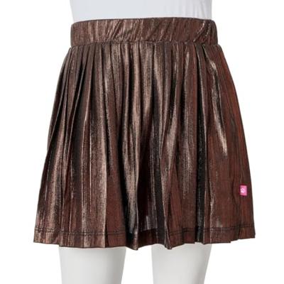 VidaXL Kinderrokje met glitters 116 cognackleurig