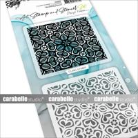 Carabelle Studio • art stamp & stencil set blooming pattern - thumbnail