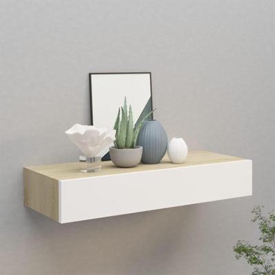 Wandschap met lade 60x23,5x10 cm MDF eikenkleurig en wit Wandschap met lade 60x23,5x10 cm MDF eikenkleurig en wit