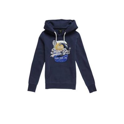 Superdry hoodie met printopdruk en borduursels donkerblauw Superdry hoodie met printopdruk en borduursels donkerblauw