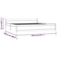 Bedframe zonder matras massief hout 160x200 cm - thumbnail