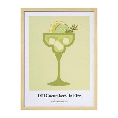 Poster gin - multikleur - 30x40 cm