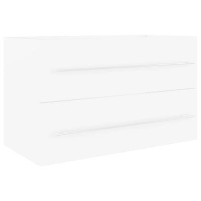 Wastafelkast 80x38,5x48 cm bewerkt hout wit