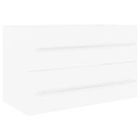Wastafelkast 80x38,5x48 cm bewerkt hout wit - thumbnail