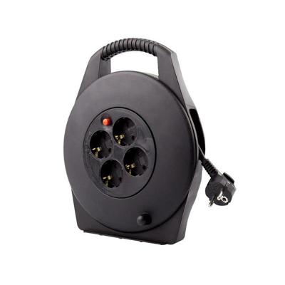 Kabelhaspel BRASQ 4 voudig 10 meter zwart Kabelhaspel BRASQ 4 voudig 10 meter zwart