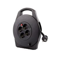 Kabelhaspel BRASQ 4 voudig 10 meter zwart - thumbnail