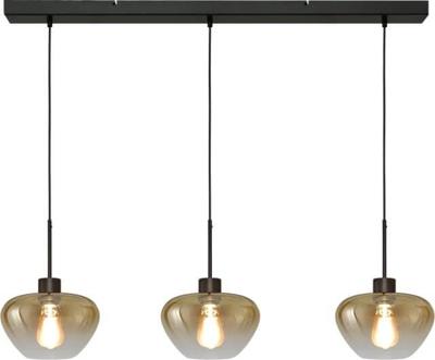 Masterlight 3-lichts hanglampGenua zwart met goud glas Ø 24cm - 2971-05-05-100-3-24