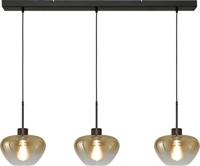 Masterlight 3-lichts hanglampGenua zwart met goud glas Ø 24cm - 2971-05-05-100-3-24 - thumbnail