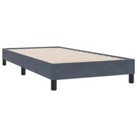 Boxspring met matras fluweel donkergrijs 140x220 cm - thumbnail