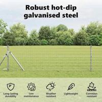 VidaXL Euro hek 0,4 x 10 m pvc-gecoat ijzer - thumbnail