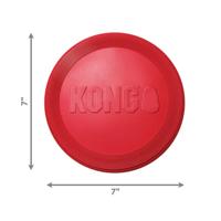KONG Flyer, robuuste hondenfrisbee van natuurlijk rubber, voor kleine honden - thumbnail