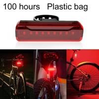 A02 fiets Taillight fiets rijden motorfiets elektrische auto LED mountainbike USB opladen veiligheidswaarschuwing licht (100 uur plastic zak) - thumbnail