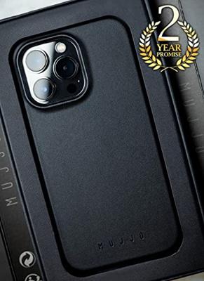 Mujjo Leather Case met MagSafe iPhone 14 / 15 Plus zwart